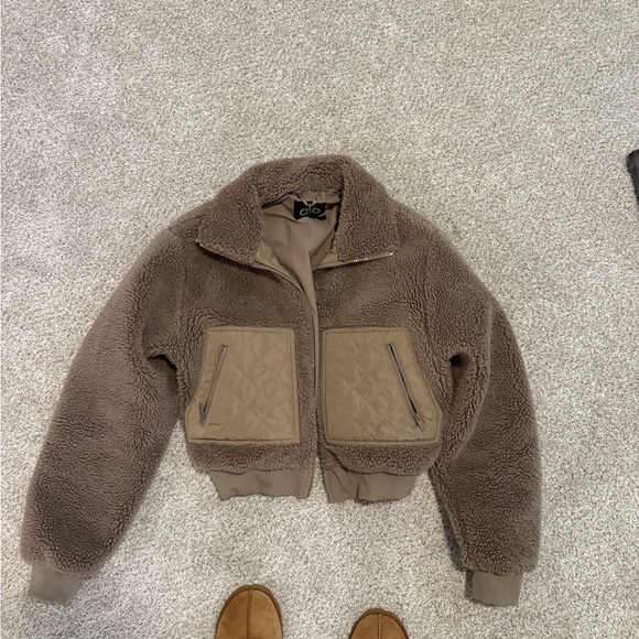 ALO Yoga Jackets & Blazers - ALO Yoga Taupe Sherpa Jacket